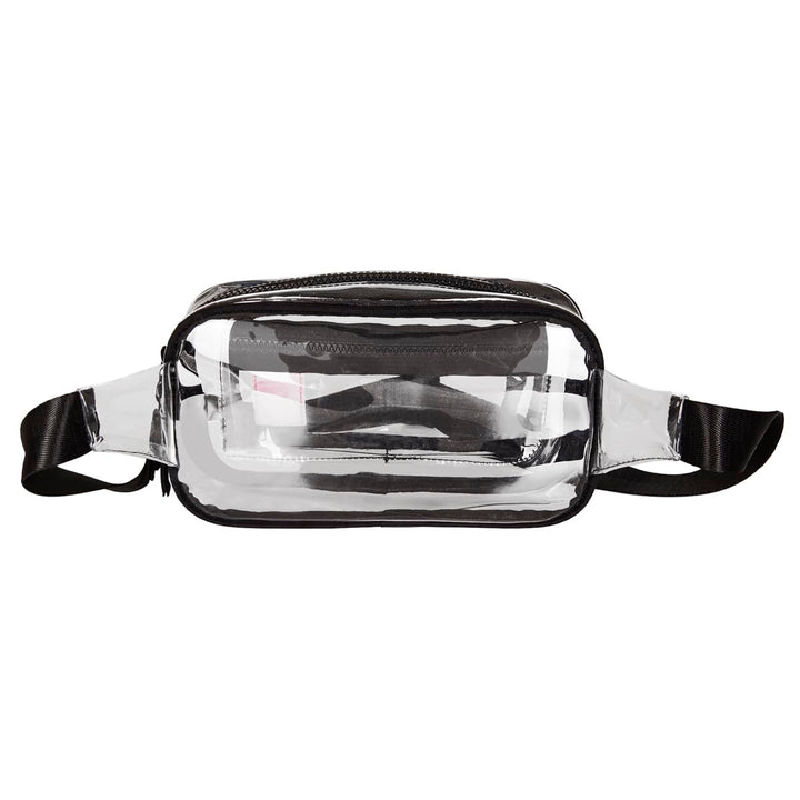 Clear Stadium Concert Festival See-Through Water Resistant Backpack - Luna - Black