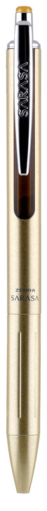 Zebra Pen Sarasa Grand, Retractable Gel Ink Pen, Gold Barrel, Medium Point, 0.7mm, Black Ink, 1-Count (45511)