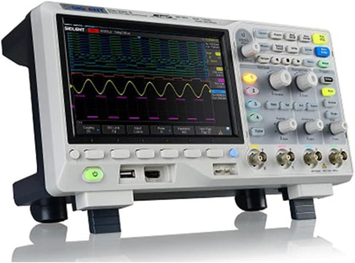 Siglent SDS1104X-E 100Mhz digital oscilloscope 4 channels standard decoder & TP-Link USB WiFi Adapter for PC(TL-WN725N), N150 Wireless Network Adapter for Desktop decoder + Adapter