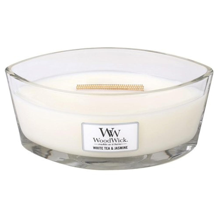 WoodWick Ellipse Scented Candle, White Tea & Jasmine, 16oz | Up to 50 Hours Burn Time White Tea Jasmine