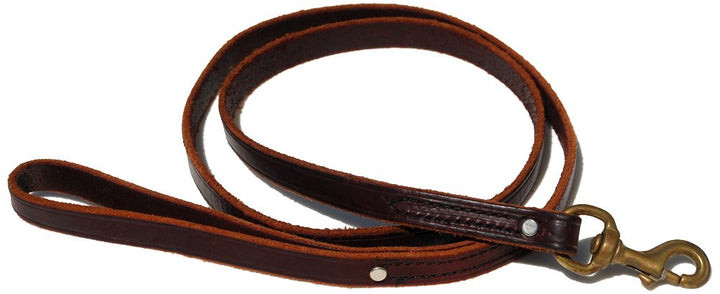 Standard Leather Leash, 5-Feet x 3/4-Inch, Burgundy