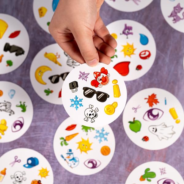 Zygomatic Spot It! Classic Card Game (2024 Refresh) - Eco-Sleeve Edition, 5-in-1 Visual Perception Game for Quick Reflexes and Family Fun, Ages 6+, 2-8 Players, 10 Minute Playtime, Made New Edition