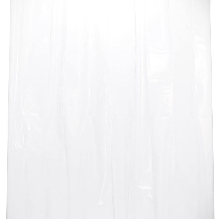 Basics Water Resistant 8-Gauge PEVA Shower Curtain Liner with Metal Grommets and Plastic Hooks, 78"L x 72"W, Clear 72" x 78"