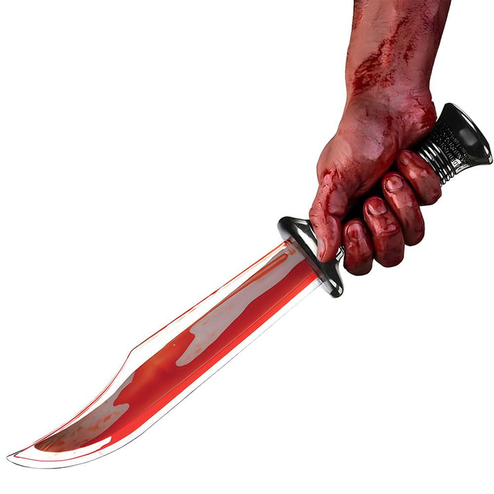 Amscan Black/Red Bleeding Nightmare Plastic Knife - 13", 1 Count - Bold, Realistic Dripping Blood Design, Ultra-Durable - Perfect For Halloween & Cosplay