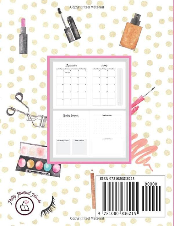 2019-2020 Monthly Planner: Purse Size Day Planner with Calendar View | 16 Months - September 2019 - December 2020 | Make-Up Design