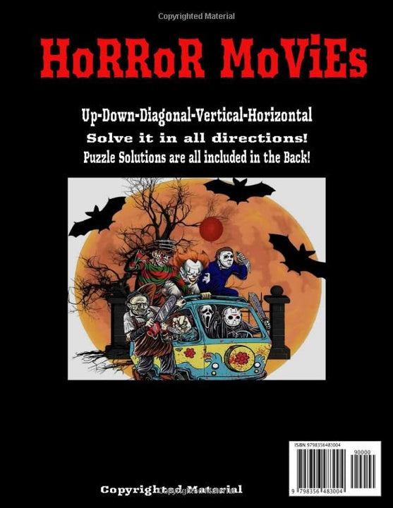 Word Search Puzzles, Horror Movies Edition: Seasonal Word Search Series, Halloween Scary Movies Edition