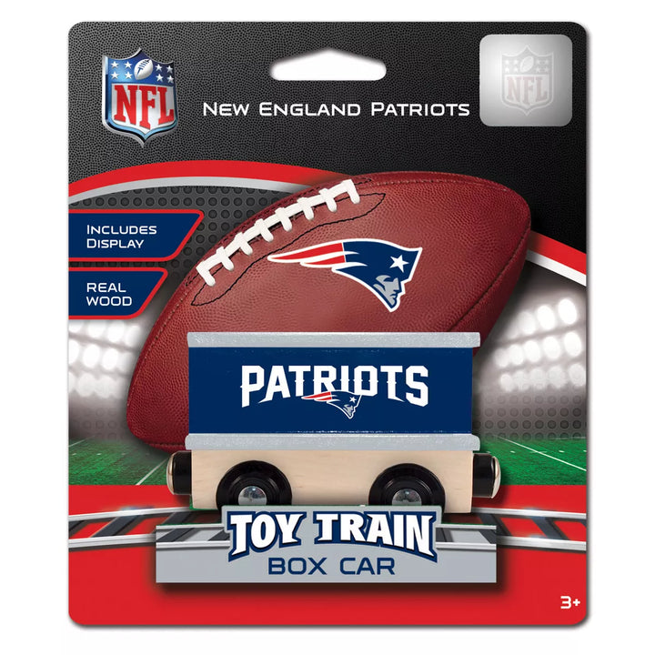 Masterpieces Wood Train Box Car - NFL New England Patriots.