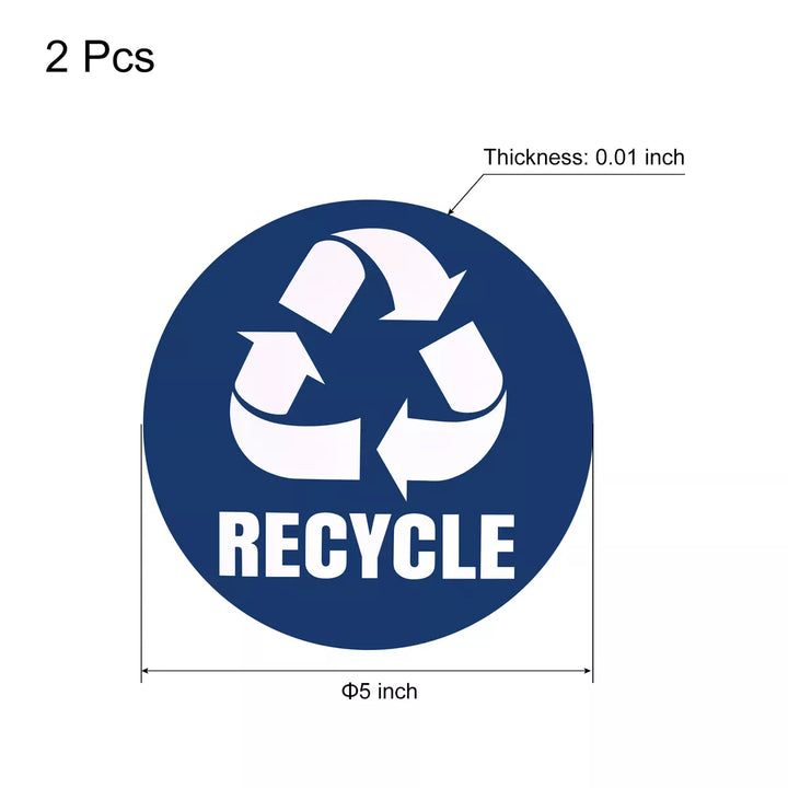 Unique Bargains Recycle Sticker Bin Labels Large Recycling Vinyl for Stainless Steel Plastic Trash Can