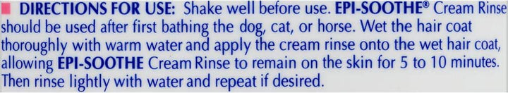 Virbac Epi-Soothe Cream Rinse Pet Conditioner For Dogs, Cats & Horses (8 oz) - For Dry or Sensitive Skin 8 Oz