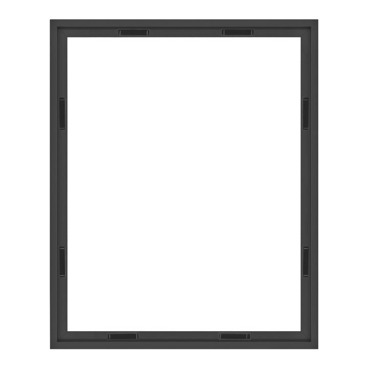 MCS Floating Frame with Canvas Included, Art Frames for Canvas Paintings with Adhesive Fasteners and Hanging Hardware, Walnut Woodgrain, 18 x 24 Inch 18x24