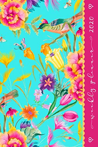 2020: Planner Weekly and Monthly Calendar Jan 2020 - Dec 2020 Year Organizer 6x9, A5 - Schedule Notebook Journal Almanac For Women With Notes Section ... Grid Pages, To Do List. Floral Pink Turquoise