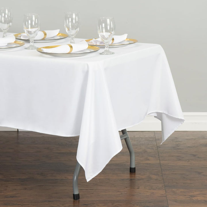 LinenTablecloth 60 x 102-Inch Rectangular Polyester Tablecloth White 60" x 102"