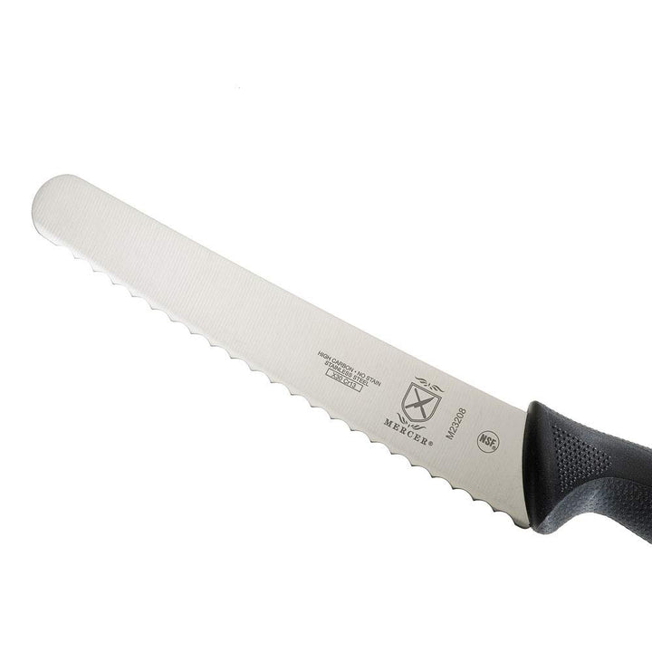 Mercer Culinary M23208 Millennia Black Handle, 8-Inch Wavy Edge Wide, Bread Knife 8" Bread Knife