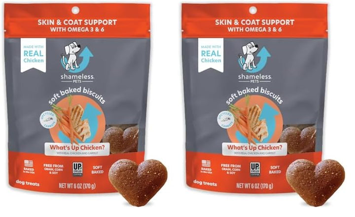 Shameless Pets Soft-Baked Dog Treats, Break an Egg - Natural & Healthy Dog Chews for Strong Bones Support with Calcium - Dog Biscuits Baked & Made in USA, Free from Grain, Corn & Soy - 1-Pack 6 Ounce (Pack of 1)