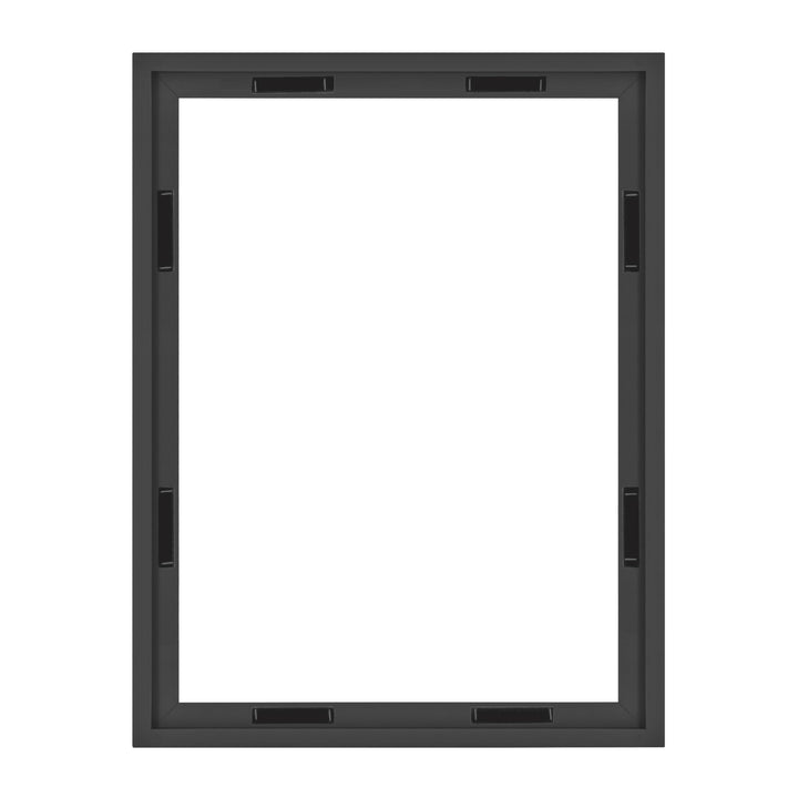 MCS Floating Frame with Canvas Included, Art Frames for Canvas Paintings with Adhesive Fasteners and Hanging Hardware, Walnut Woodgrain, 18 x 24 Inch 18x24