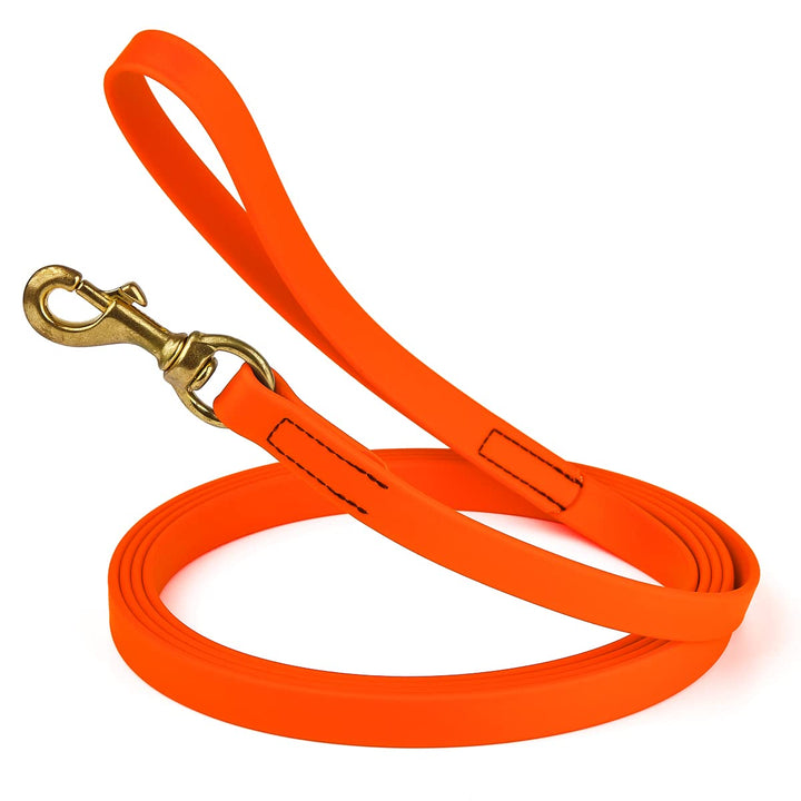 Viper Biothane Working Tracking Lead Leash Long Line for Dogs 2 Colors and 6 Sizes, 3/4" x 15ft, Hunter Orange