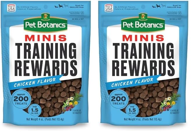 Pet Botanics 4 oz. Pouch Training Reward Mini Soft & Chewy, Duck and Bacon Flavor, with 200 Treats Per Bag, The Choice of Top Trainers Grain Free Duck & Bacon 4 Ounce (Pack of 1)