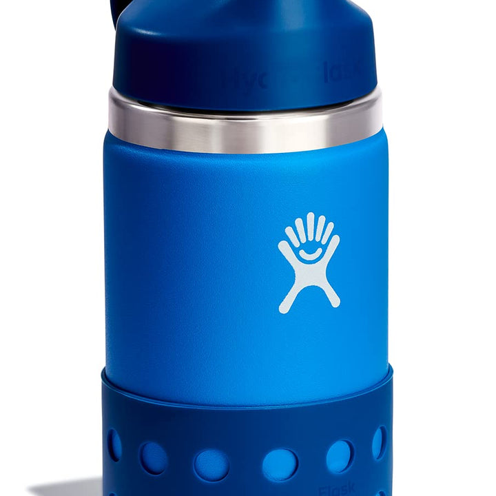 Hydro Flask Kids Wide Mouth Straw Cap And Boot Lake 12 Oz