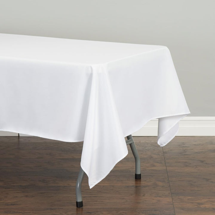 LinenTablecloth 60 x 102-Inch Rectangular Polyester Tablecloth White 60" x 102"