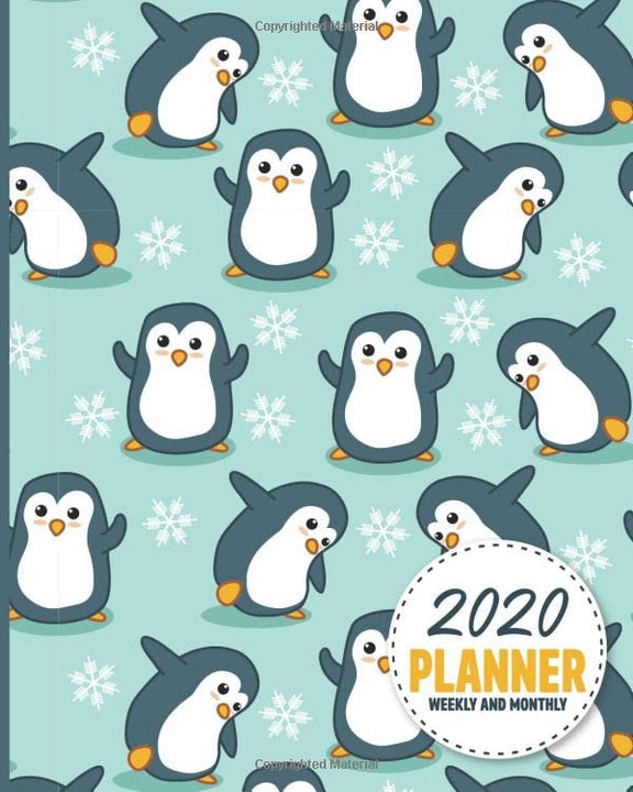 2020 Planner Weekly And Monthly: Calendar Schedule and Organizer. Inspirational Quotes, Penguin Pattern Cover | January 2020 through December 2020