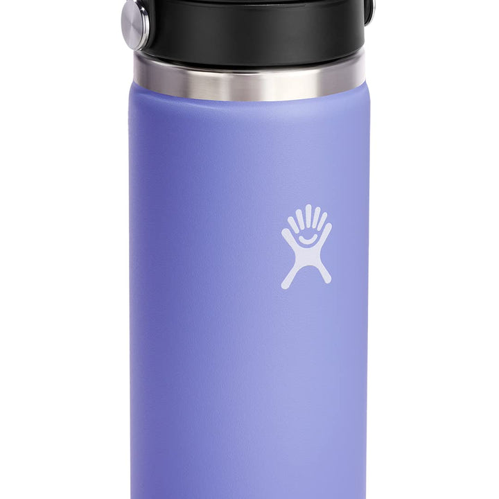 Hydro Flask Stainless Steel Wide Mouth Bottle with Flex Sip Lid and Double-Wall Vacuum Insulation for Coffee, Tea and Drinks 20 Oz Lupine