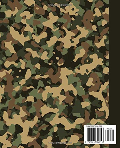 Composition Notebook: Camo Wide Ruled Paper Journal, for Boys, Girls, Kids, Students, Teens, for Back to School, Home and College