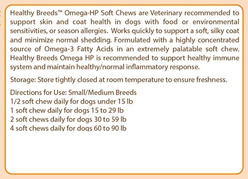 Healthy Breeds Portuguese Podengo Pequeno Omega HP Fatty Acid Skin and Coat Support Soft Chews 60 Count