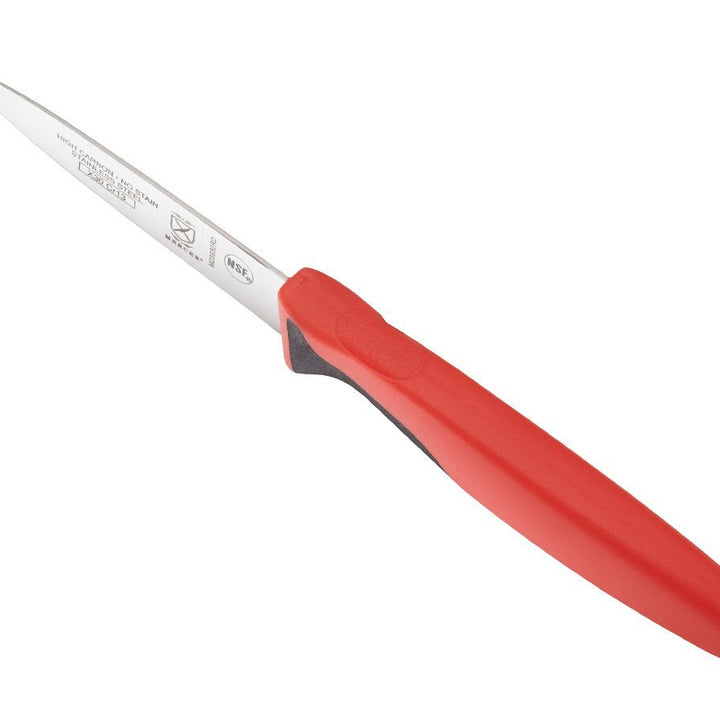 Mercer Culinary Red Millennia Colors Handle, 3" Slim Paring Knife