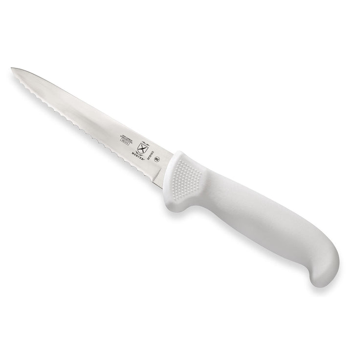 Mercer Culinary Ultimate White 5" Wavy Edge Utility Knife 5" Utility Knife (Wavy Edge)