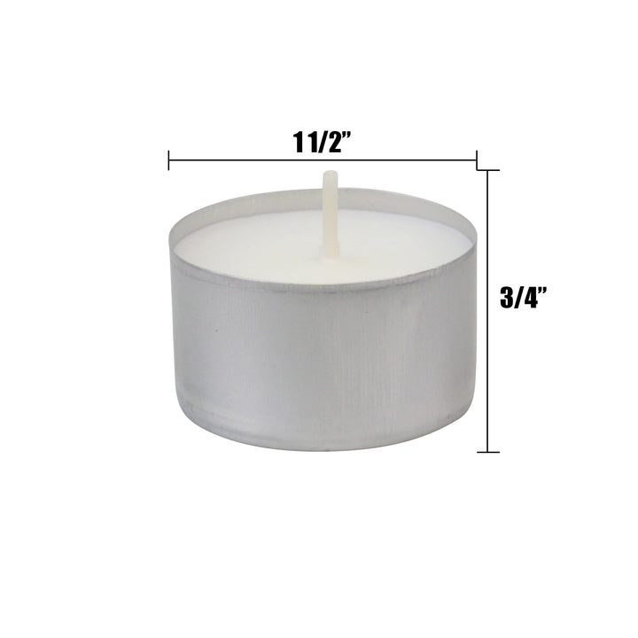 Stonebriar 100 Count White Unscented Smokeless Long Burning Tea Light Candles with 6-7 Hour Burn Time 100 Pack