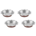 Cuisinart CMBM-4FLTBZ Mini Fluted Tartlet Pan Set, 5 Inch, Red/Silver Bronze