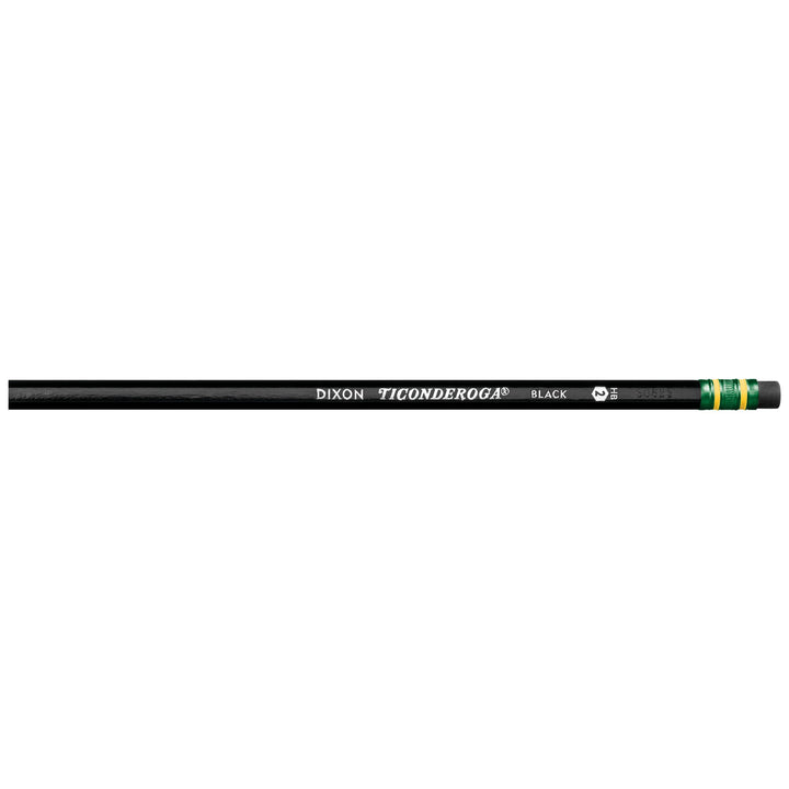 Ticonderoga Wood-Cased Pencils, Unsharpened, 2 HB Soft, Black, 12 Count 12 Count (Pack of 1)