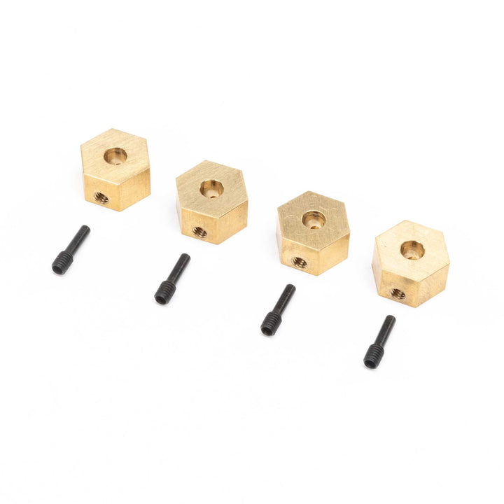 Axial Hex Hubs, Brass (7g): UTB18 (4), AXI312005