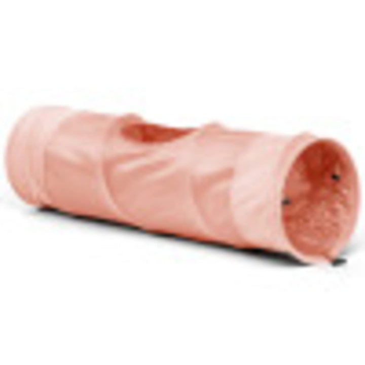 Best Friends by Sheri Ilan Oxford Cat Tunnel for Indoor Cats in Rose with Ball Toy, 36" x 10"