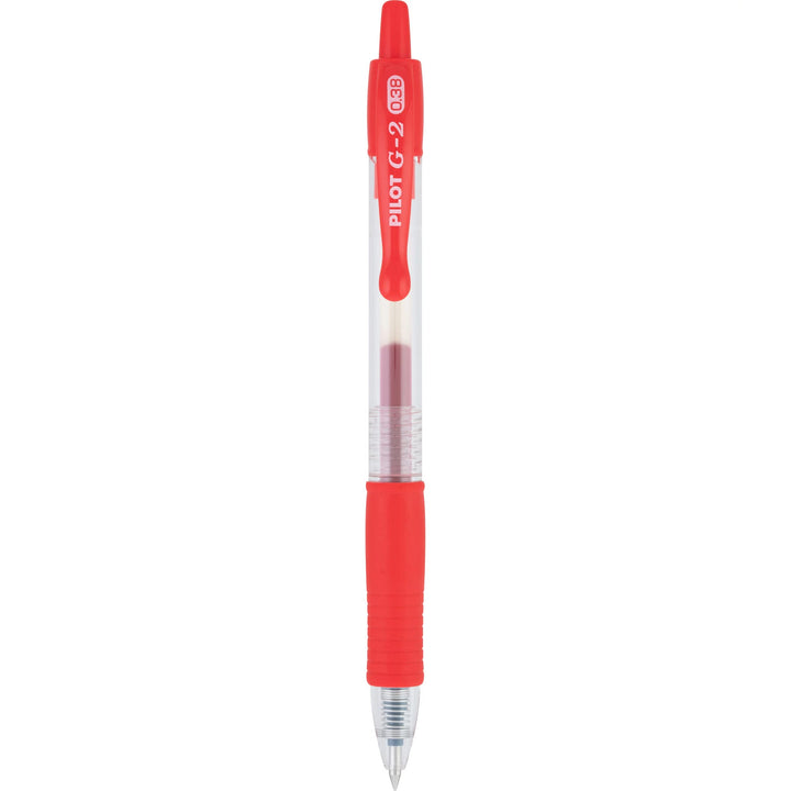 PILOT G2 Premium Refillable & Retractable Rolling Ball Gel Pens, Ultra Fine Point, Red Ink, 12-Pack (31279)