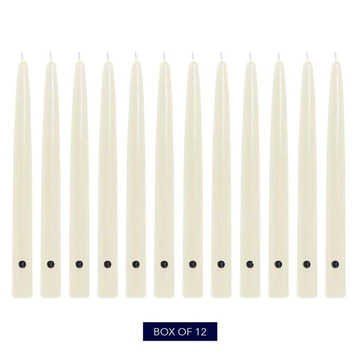 Colonial Candle Unscented Taper Candle, Handipt Collection, Limoncello, 12 in, Pack of 12 - Up to 10 Hours Burn