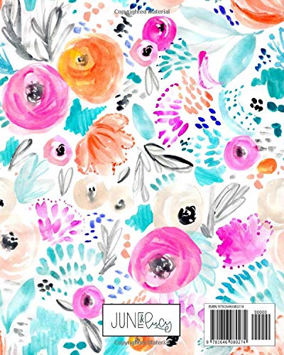 2019-2020 Weekly & Monthly Planner: July 1, 2019 to June 30, 2020: Weekly & Monthly View Planner, Organizer & Diary: Teal & Pink Modern Florals 0274