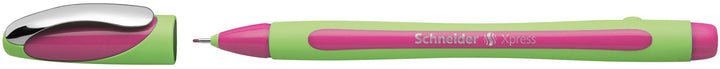 Xpress Premium Fineliner, 0.8 mm Porous Point, Light Green Ink, Pink Ink, Box of 10 Pens (190009)