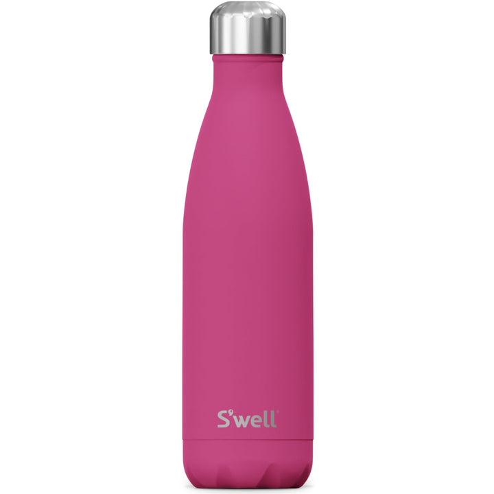 S'well Stainless Steel Water Bottle, 17oz, Azalea Pink, Triple Layered Vacuum Insulated Containers Keeps Drinks Cold for 36 Hours and Hot for 18, BPA Free, Perfect for On the Go 17 oz