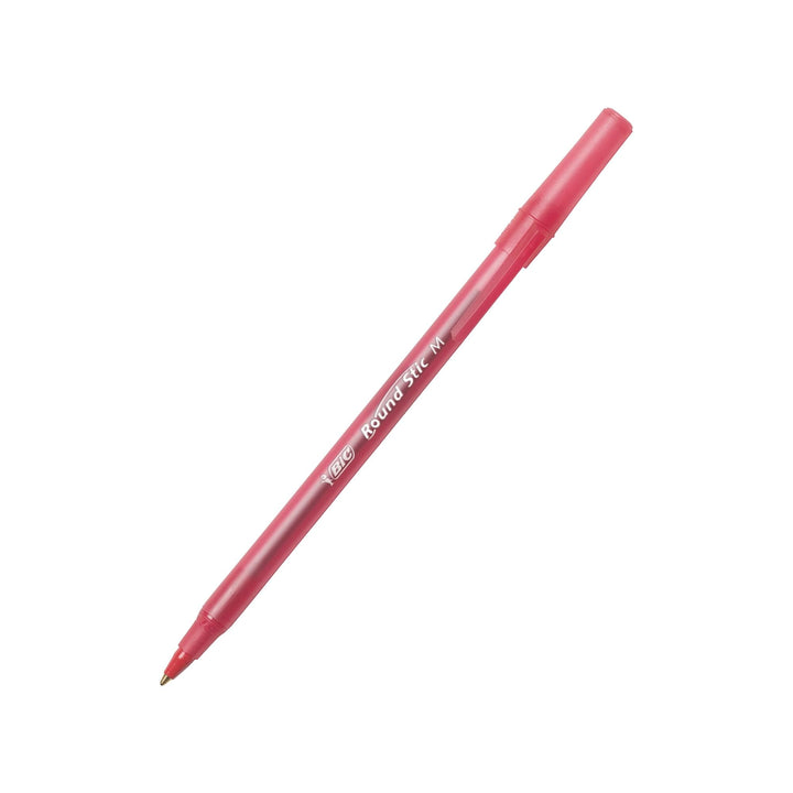 BIC Round Stic Xtra Life Red Ballpoint Pens, Medium Point (1.0mm), 10-Count Pack of Bulk Pens, Flexible Round Barrel for Writing Comfort, No. 1 Selling Ballpoint Pens 10 Count (Pack of 1)