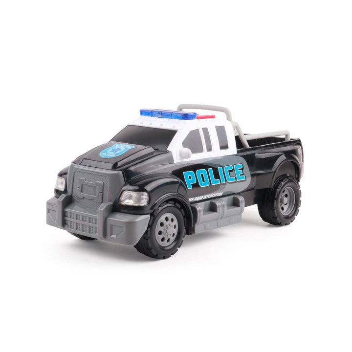 Mighty Fleet Rescue Force 12 Police Pickup Truck Toy with Realistic Lights & Sounds, Durable Construction and Batteries Included, Ages 3+