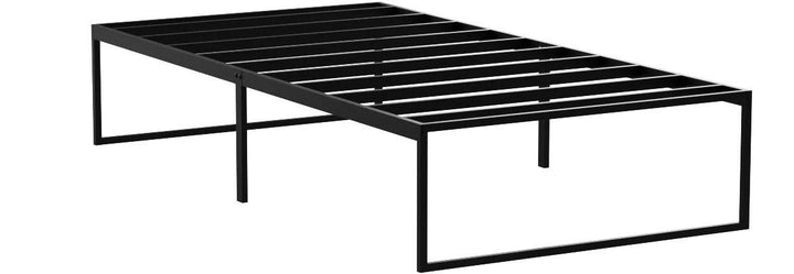 Zinus Lorelei 14 Inch Metal Platform Bed Frame, Steel Slat Support, No Box Spring Needed, Eco Friendly WonderBox(TM) Packaging, 12.4” Underbed Storage, Easy Assembly, Black, Queen New Small Box 14”