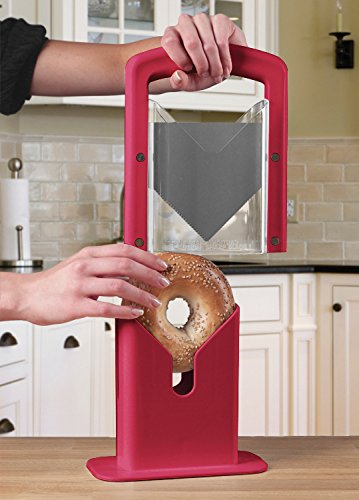 Hoan The Original Bagel Guillotine Universal Slicer, 9.25-Inch, Red