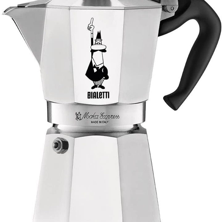 Bialetti - Moka Express: Iconic Stovetop Espresso Maker, Makes Real Italian Coffee, Moka Pot 3 Cups (4.3 Oz - 130 Ml), Aluminium, Silver 3-Cup