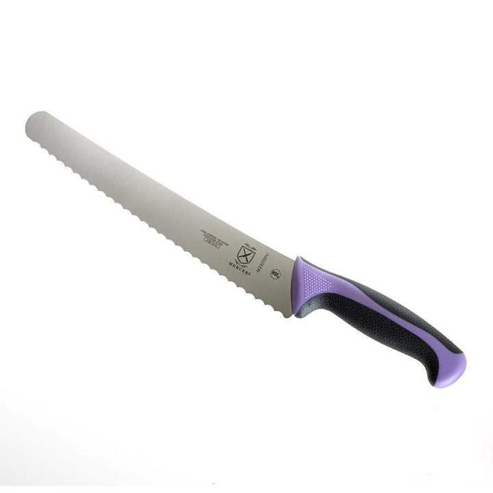 Mercer Culinary Purple Millennia Colors Handle, 10" Bread Knife (Wavy Edge Wide) Wide Wavy Edge Bread Knife 10" Bread Knife (Wavy Edge Wide)