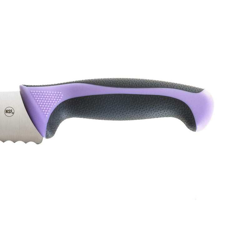 Mercer Culinary Purple Millennia Colors Handle, 10" Bread Knife (Wavy Edge Wide) Wide Wavy Edge Bread Knife 10" Bread Knife (Wavy Edge Wide)