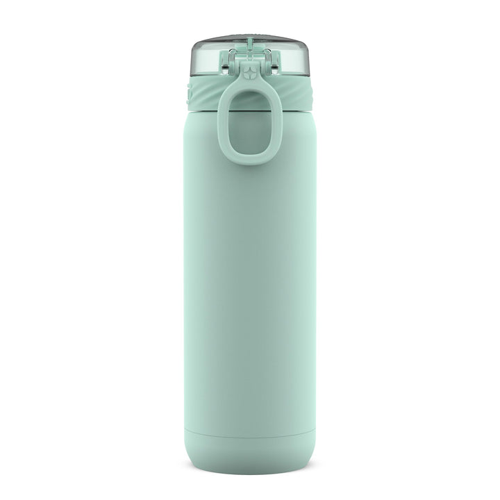 Ello Cooper Stainless Steel Water Bottle with Straw and Carry Handle, Double Walled and Vacuum Insulated Metal, Leak Proof Locking Lid with Soft Silicone Spout, Reusable, BPA Free, 22oz, 32oz, 40oz Yucca