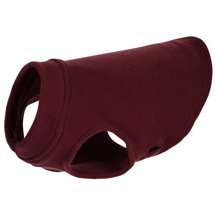 Gooby Stretch Fleece Vest Dog Sweater - Burgundy, Medium - Warm Pullover Fleece Dog Jacket - Winter Dog Clothes for Small Dogs Boy or Girl - Dog Sweaters for Small Dogs to Dog Sweaters for Large Dogs Medium Length (11.5")