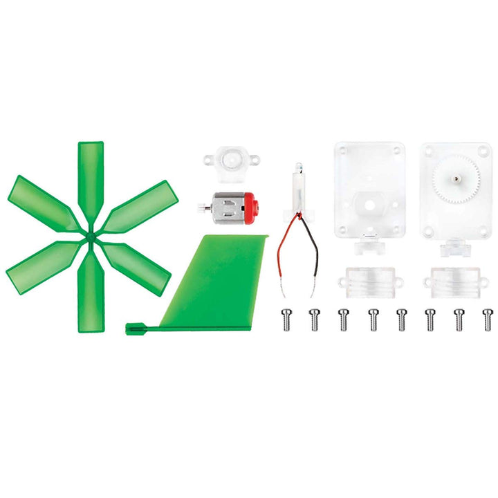 4M Toysmith, Green Science Windmill Generator Kit, DIY Science Kit With LED Lights, For Boys & Girls Ages 8+ (Packaging May Vary)