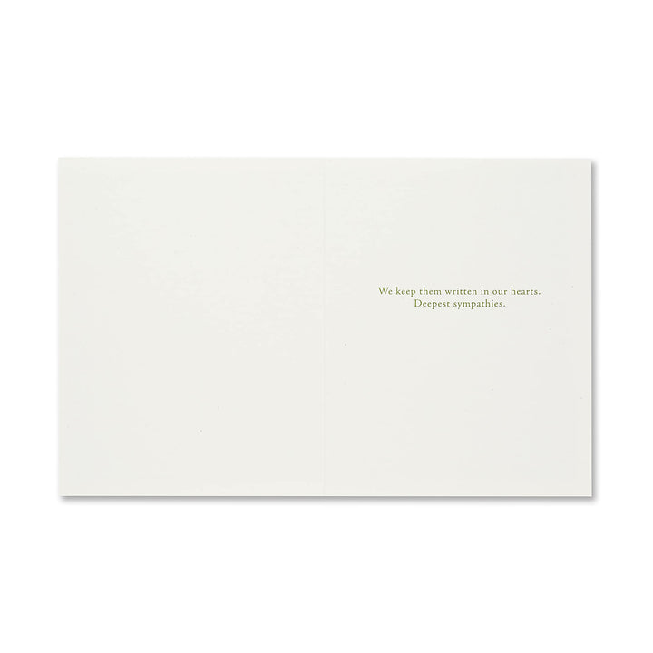 Compendium Positively Green 4-Pack of Sympathy Cards – Stories do not end (Four Cards Total, One Design, with Envelopes) Sympathy - "Stories do not end."